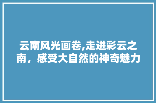 云南风光画卷,走进彩云之南，感受大自然的神奇魅力