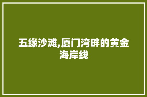 五缘沙滩,厦门湾畔的黄金海岸线