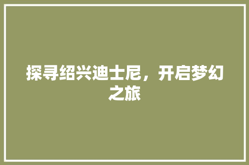 探寻绍兴迪士尼，开启梦幻之旅