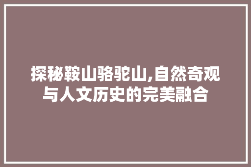 探秘鞍山骆驼山,自然奇观与人文历史的完美融合