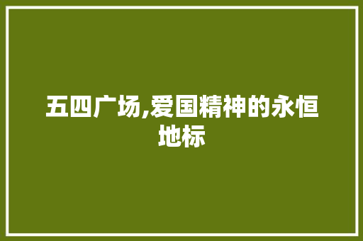 五四广场,爱国精神的永恒地标  第1张