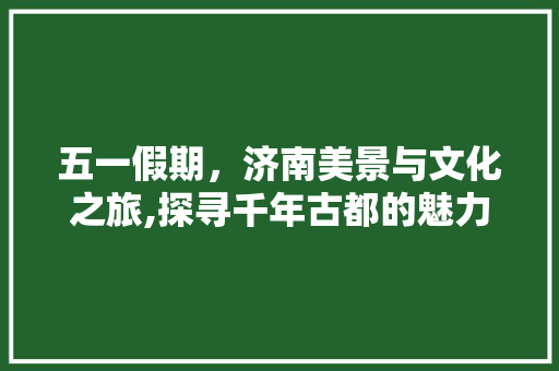 五一假期，济南美景与文化之旅,探寻千年古都的魅力风情