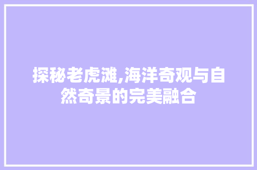 探秘老虎滩,海洋奇观与自然奇景的完美融合  第1张