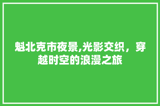 魁北克市夜景,光影交织，穿越时空的浪漫之旅