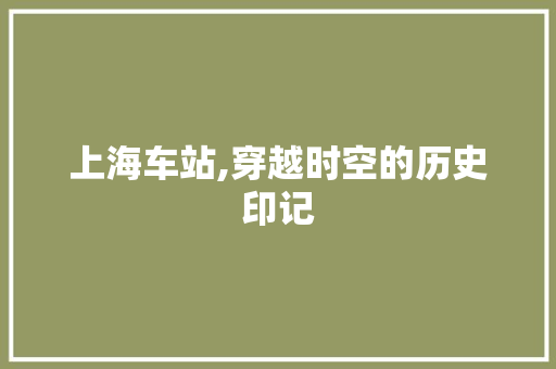 上海车站,穿越时空的历史印记