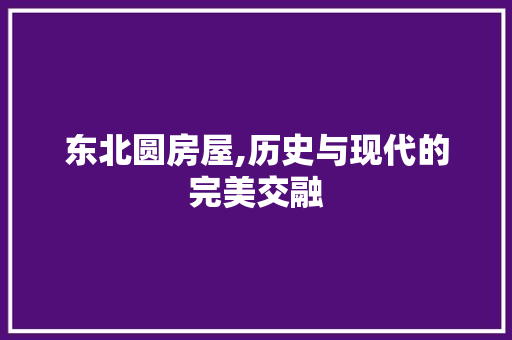 东北圆房屋,历史与现代的完美交融