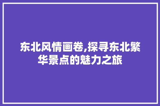 东北风情画卷,探寻东北繁华景点的魅力之旅