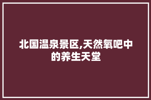 北国温泉景区,天然氧吧中的养生天堂  第1张