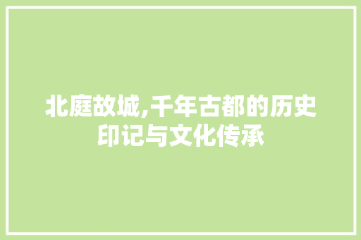 北庭故城,千年古都的历史印记与文化传承  第1张