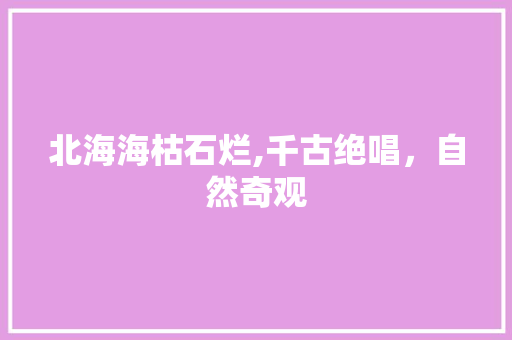 北海海枯石烂,千古绝唱，自然奇观