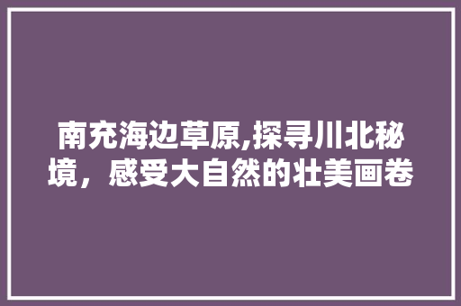 南充海边草原,探寻川北秘境，感受大自然的壮美画卷