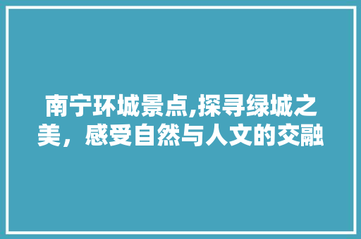 南宁环城景点,探寻绿城之美，感受自然与人文的交融