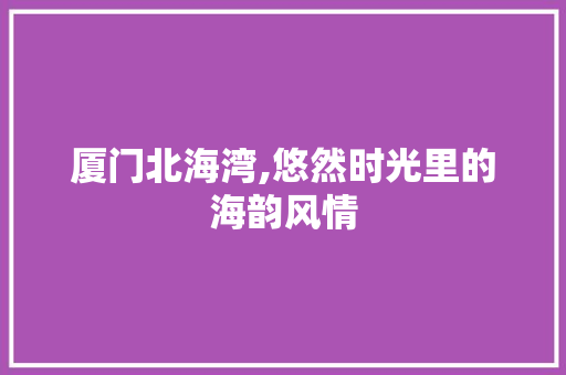 厦门北海湾,悠然时光里的海韵风情