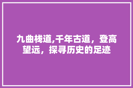 九曲栈道,千年古道，登高望远，探寻历史的足迹