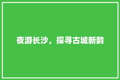 夜游长沙，探寻古城新韵  第1张