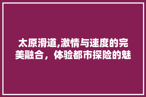 太原滑道,激情与速度的完美融合，体验都市探险的魅力