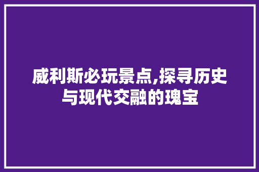 威利斯必玩景点,探寻历史与现代交融的瑰宝