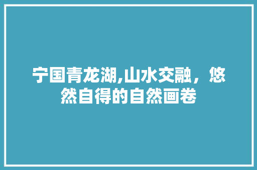 宁国青龙湖,山水交融，悠然自得的自然画卷