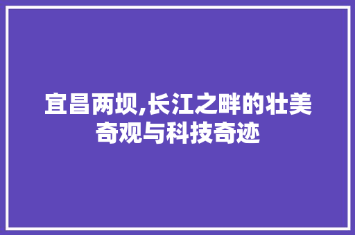 宜昌两坝,长江之畔的壮美奇观与科技奇迹