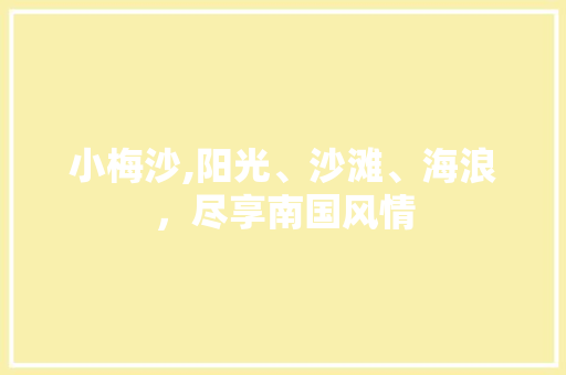 小梅沙,阳光、沙滩、海浪，尽享南国风情