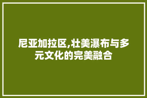 尼亚加拉区,壮美瀑布与多元文化的完美融合