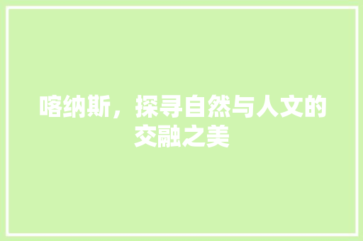 喀纳斯，探寻自然与人文的交融之美