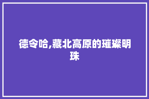 德令哈,藏北高原的璀璨明珠