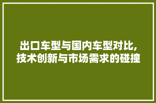 出口车型与国内车型对比,技术创新与市场需求的碰撞  第1张