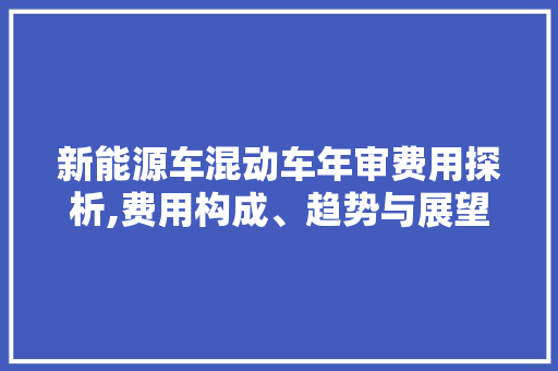 新能源车混动车年审费用探析,费用构成、趋势与展望