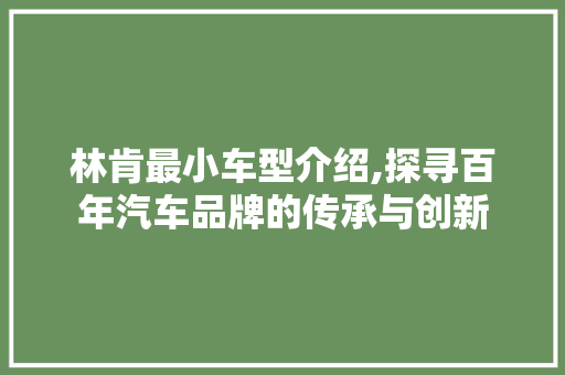 林肯最小车型介绍,探寻百年汽车品牌的传承与创新