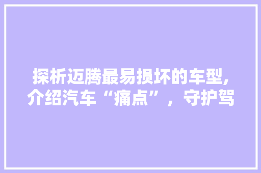 探析迈腾最易损坏的车型,介绍汽车“痛点”，守护驾驶安全  第1张