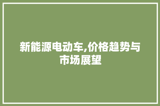 新能源电动车,价格趋势与市场展望  第1张