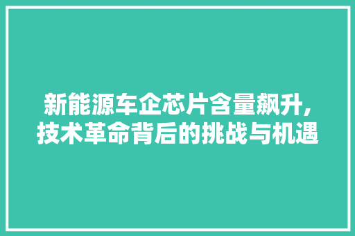 新能源车企芯片含量飙升,技术革命背后的挑战与机遇  第1张