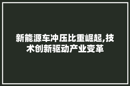 新能源车冲压比重崛起,技术创新驱动产业变革  第1张