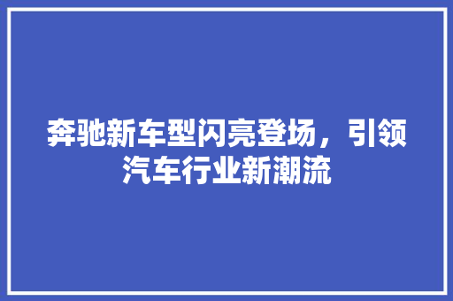 奔驰新车型闪亮登场，引领汽车行业新潮流  第1张