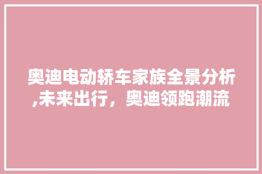 奥迪电动轿车家族全景分析,未来出行，奥迪领跑潮流  第1张