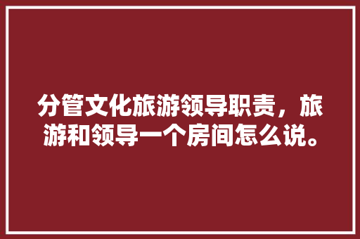 分管文化旅游领导职责，旅游和领导一个房间怎么说。  第1张