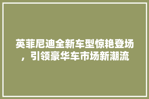 英菲尼迪全新车型惊艳登场，引领豪华车市场新潮流