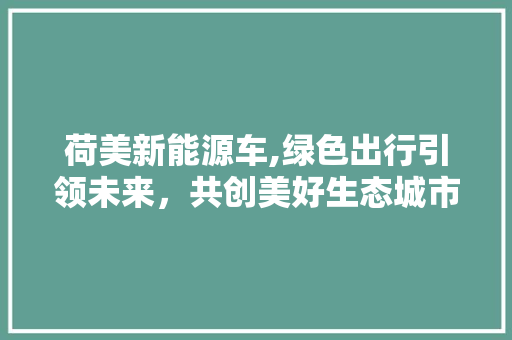 荷美新能源车,绿色出行引领未来，共创美好生态城市