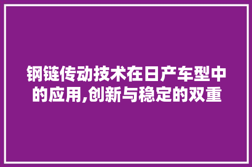 钢链传动技术在日产车型中的应用,创新与稳定的双重保障