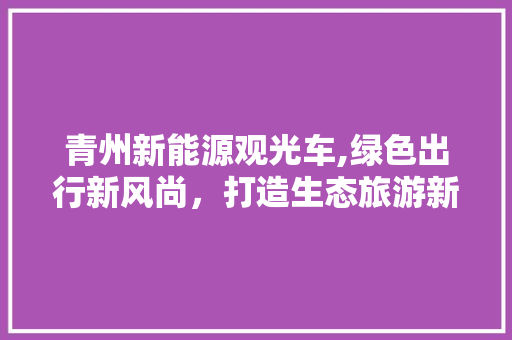 青州新能源观光车,绿色出行新风尚，打造生态旅游新亮点  第1张