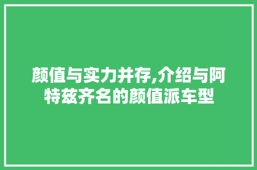 颜值与实力并存,介绍与阿特兹齐名的颜值派车型  第1张