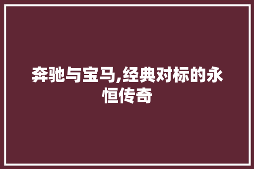 奔驰与宝马,经典对标的永恒传奇  第1张