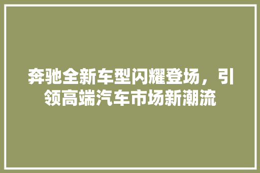 奔驰全新车型闪耀登场，引领高端汽车市场新潮流  第1张