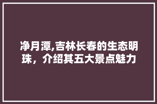 净月潭,吉林长春的生态明珠，介绍其五大景点魅力