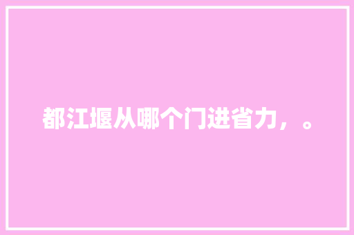 都江堰从哪个门进省力，。