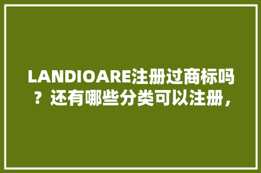 LANDIOARE注册过商标吗？还有哪些分类可以注册，旅游假发戴一天会怎么样。