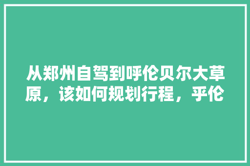 从郑州自驾到呼伦贝尔大草原，该如何规划行程，乎伦贝尔旅游攻略。