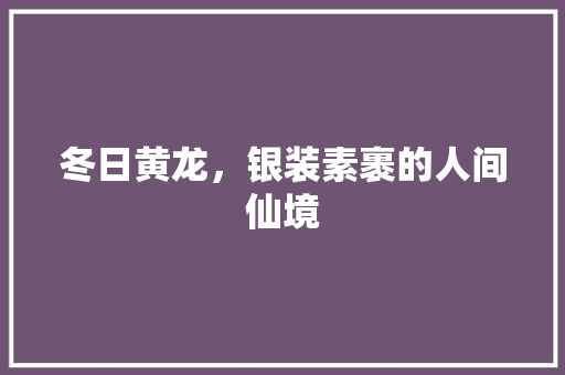 冬日黄龙，银装素裹的人间仙境