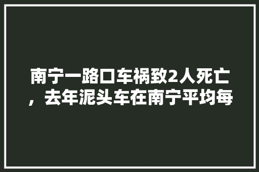 南宁一路口车祸致2人死亡，去年泥头车在南宁平均每月造成17个人死亡, 你怎么看，内江市旅游局罗平简历。